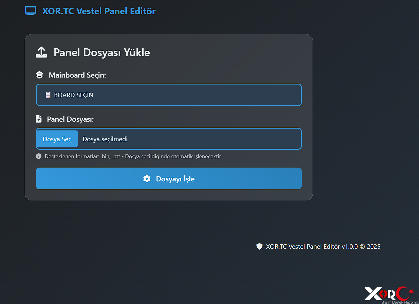 Vestel Online Panel Editörü v1 Test yayında